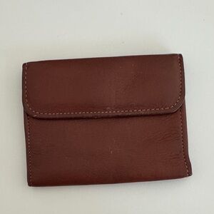 Ami Brown Leather Wallet with Black Interior